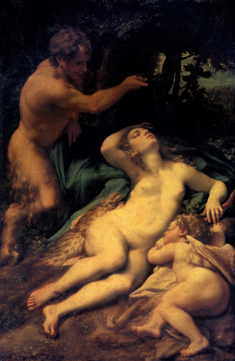 Аллегри Антонио. Венера, Сатир и Амур