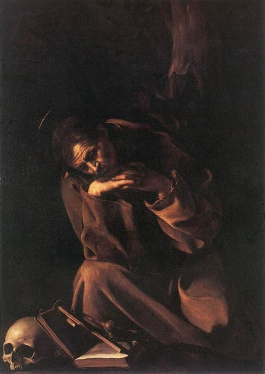 Микеланджело Меризи де Караваджо. Святой Франциск в размышлении