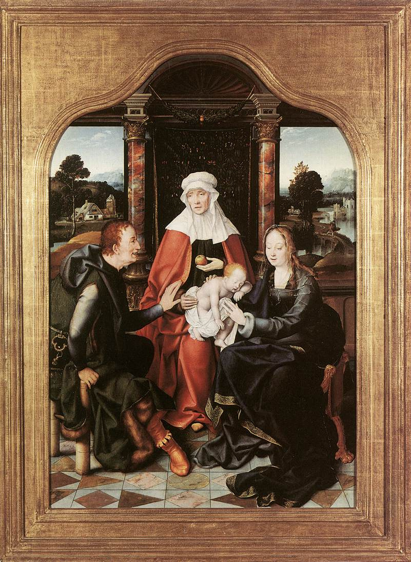Йос ван Клеве. Св. Анна, Мадонна с младенцем и Св. Иоахим