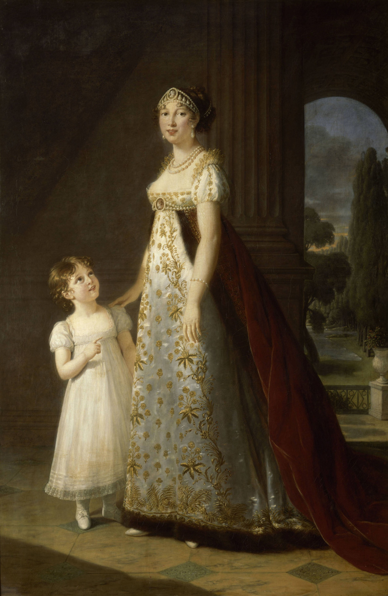 Элизабет Виже-Лебрен. Портрет Каролины Мюрат, сестры Наполеона с дочерью Летицией
