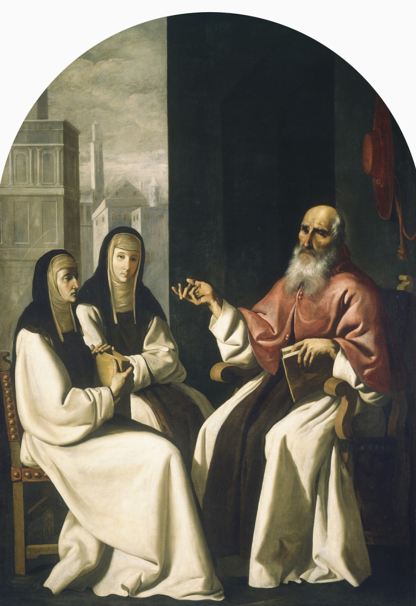 Франсиско де Сурбаран. Святой Иероним со святой Паулой и святой Евстахией