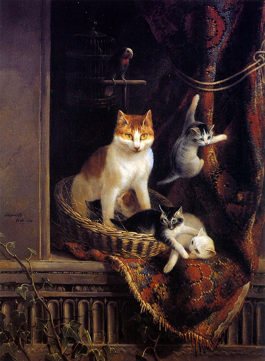 Генриетта Роннер-Книп. Кошка и котята