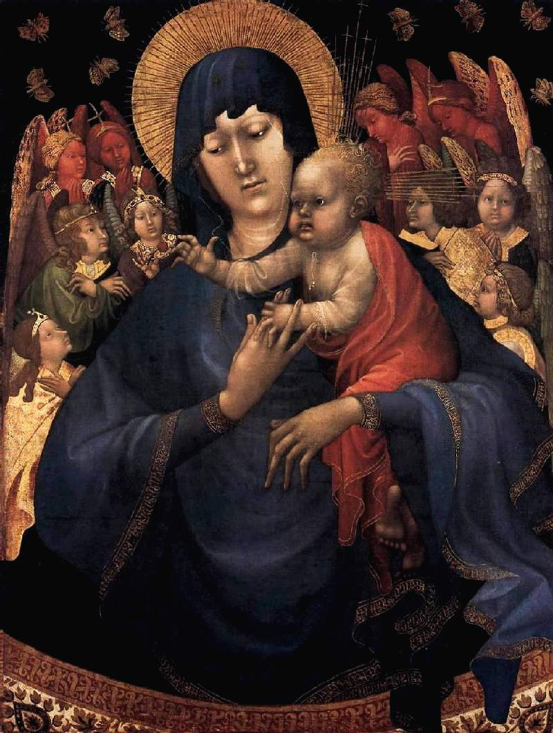 Жан Малуэль. Мадонна с Младенцем и ангелами