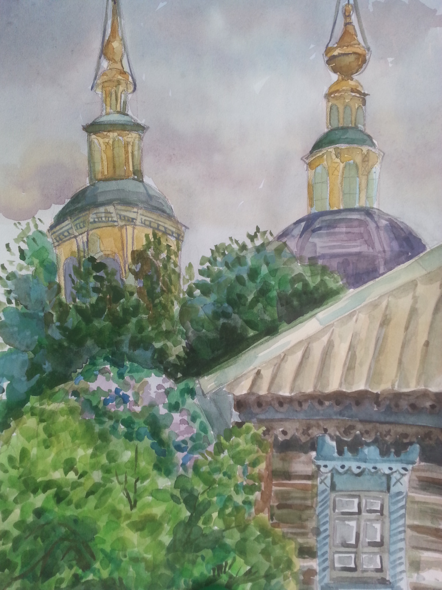 Настя Шарова. Вид на Ильинскую церковь