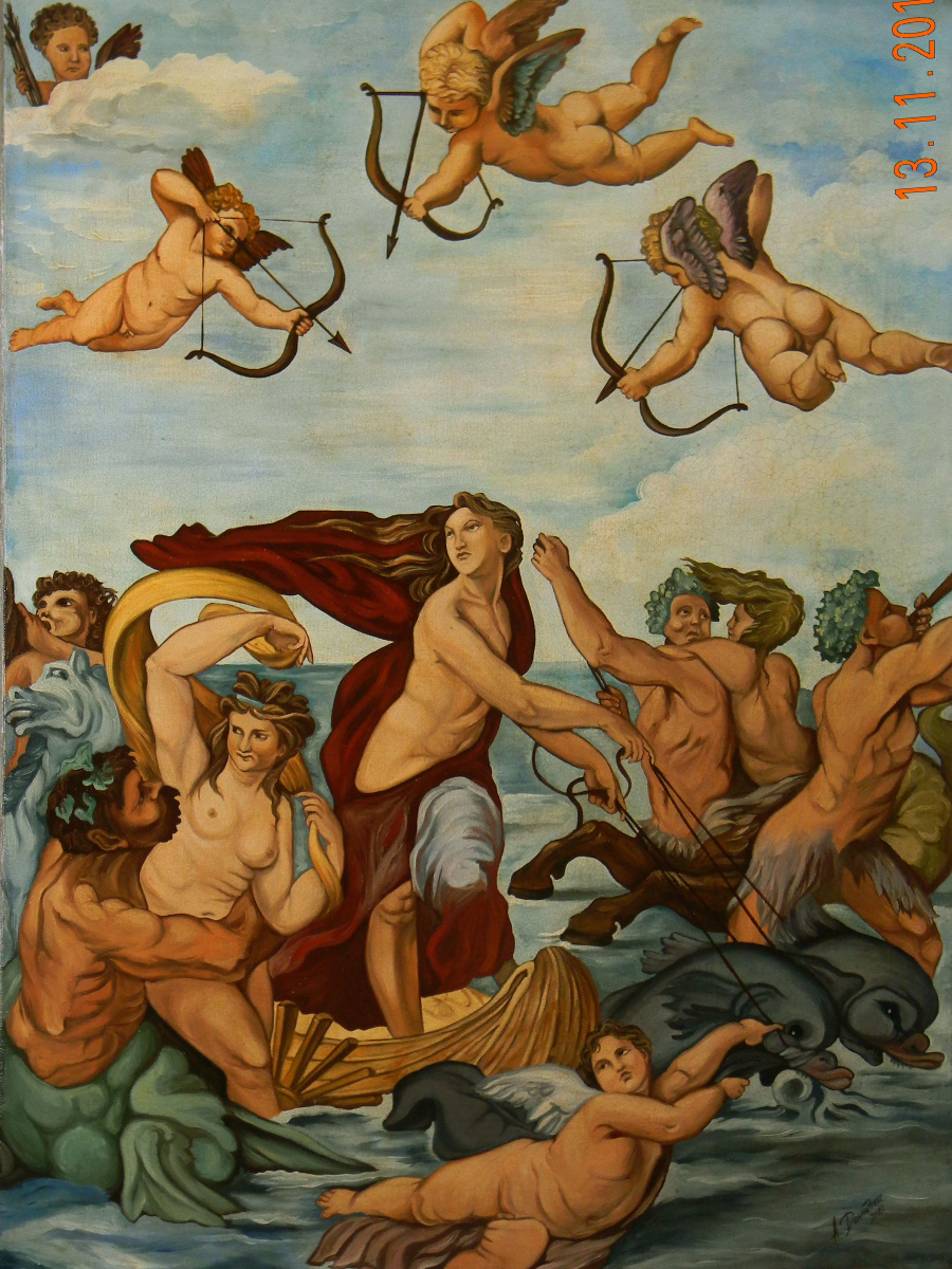 Александра Демидова. Копия фрески Рафаэля "Триумф Галатеи"