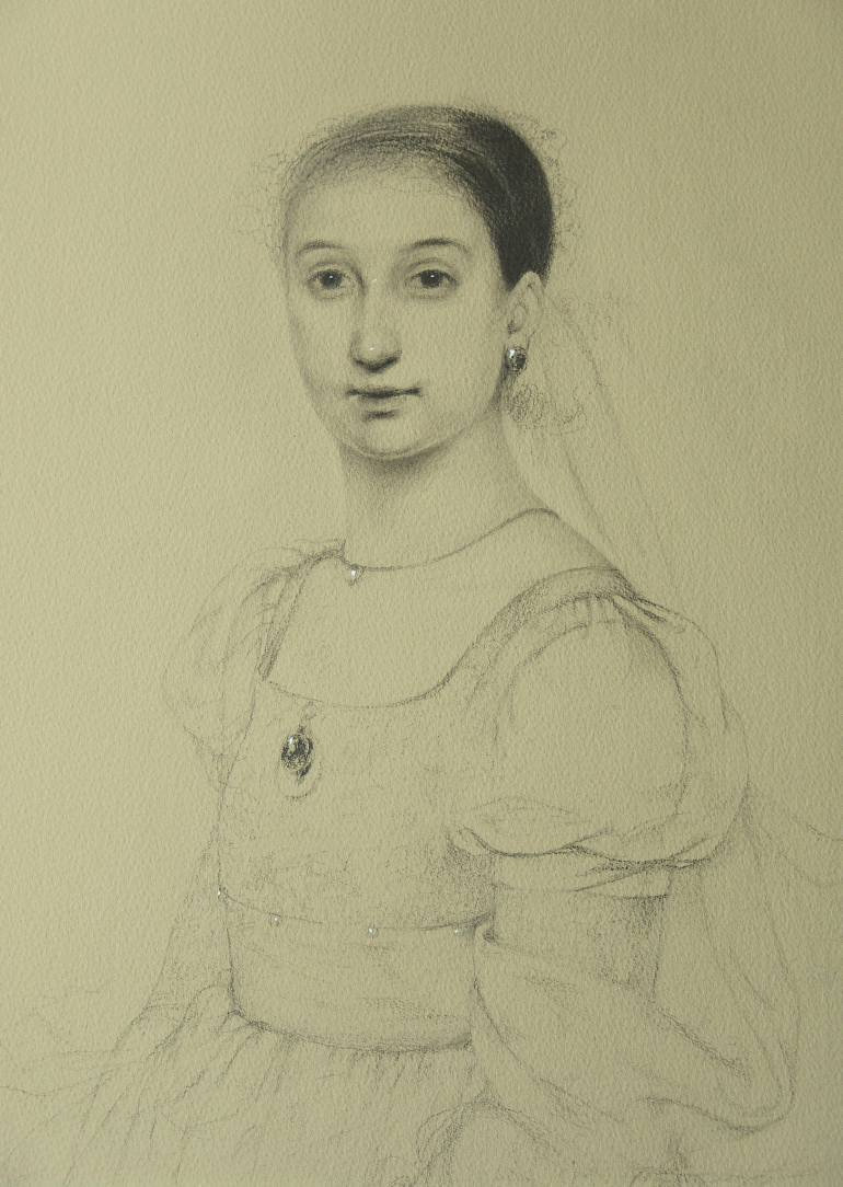 Ольга Акаси. Портрет молодой женщины, окутанной в дымку
