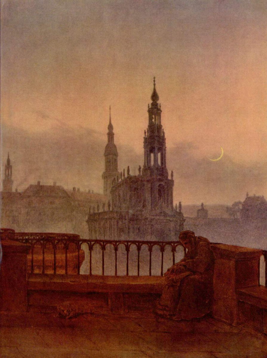 Карл Густав Карус. Вид на Дрезден с Брюльшен Террассе