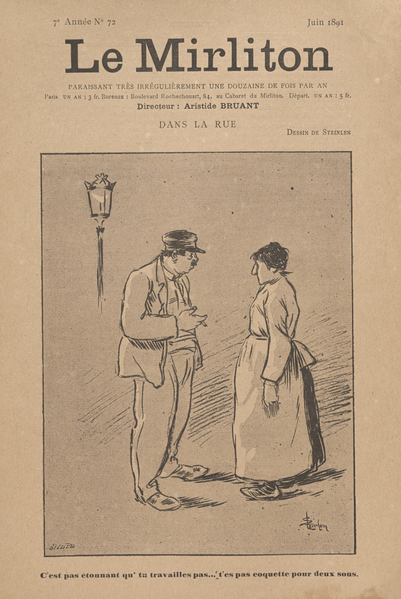 Теофиль-Александр Стейнлен. Иллюстрация для журнала "Мирлитон" № 72, июнь 1891 года