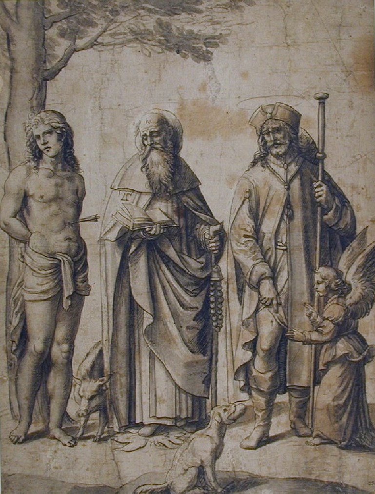 Джованни Беллини. Святой Себастьян, святой Антоний и святой Рох
