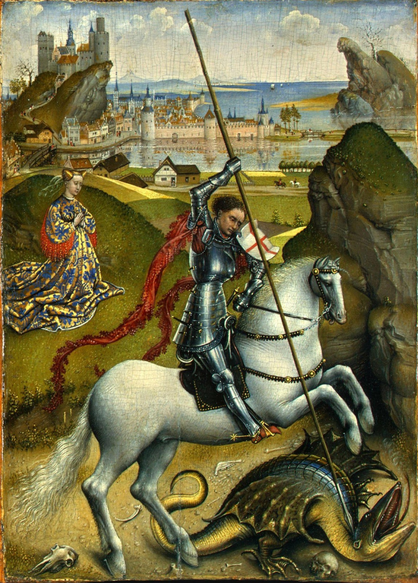 Рогир ван дер Вейден. Святой Георгий и дракон