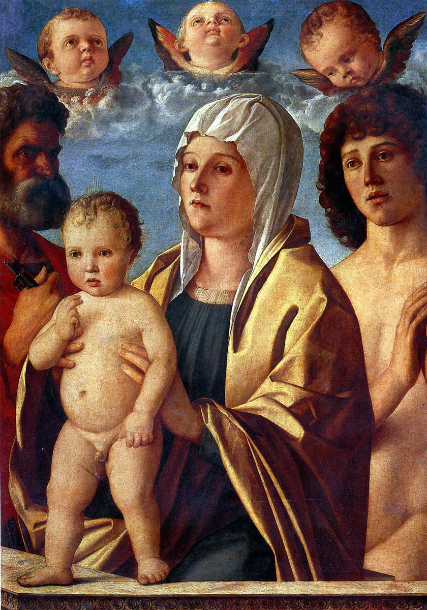 Джованни Беллини. Мадонна с младенцем и со святыми Петром и Себастьяном