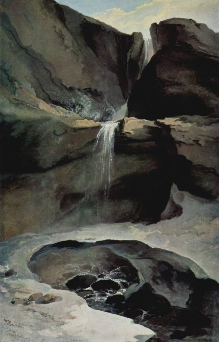 Каспар Вольф. Водопад Гельтенбах зимой