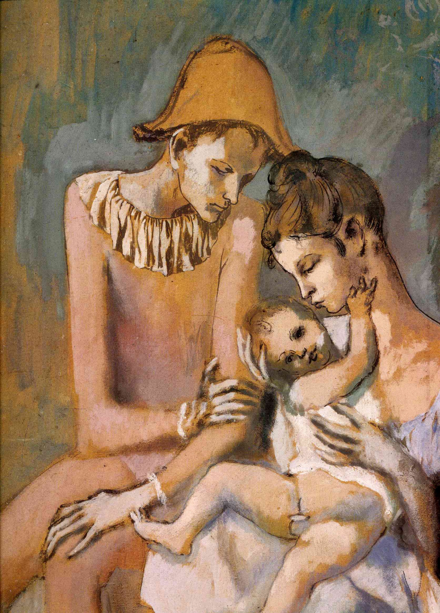Пабло Пикассо. Семья акробатов с обезьяной (фрагмент)
