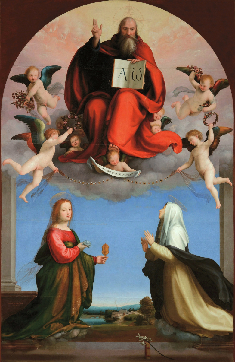 Фра Бартоломео. Бог Отец со святыми Екатериной и Марией Магдалиной