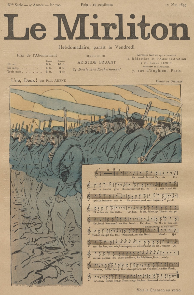 Теофиль-Александр Стейнлен. Иллюстрация для журнала "Мирлитон" № 109, 12 мая 1893 года