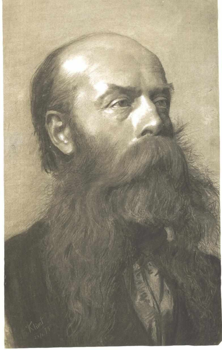 Густав Климт. Портрет мужчины с бородой в профиль