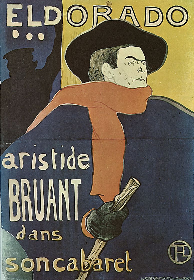 Анри де Тулуз-Лотрек. Плакат "Брюан в Эльдорадо"
