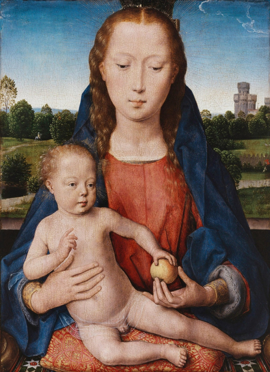 Ганс Мемлинг. Мадонна с младенцем. Триптих Портинари. Центральная часть