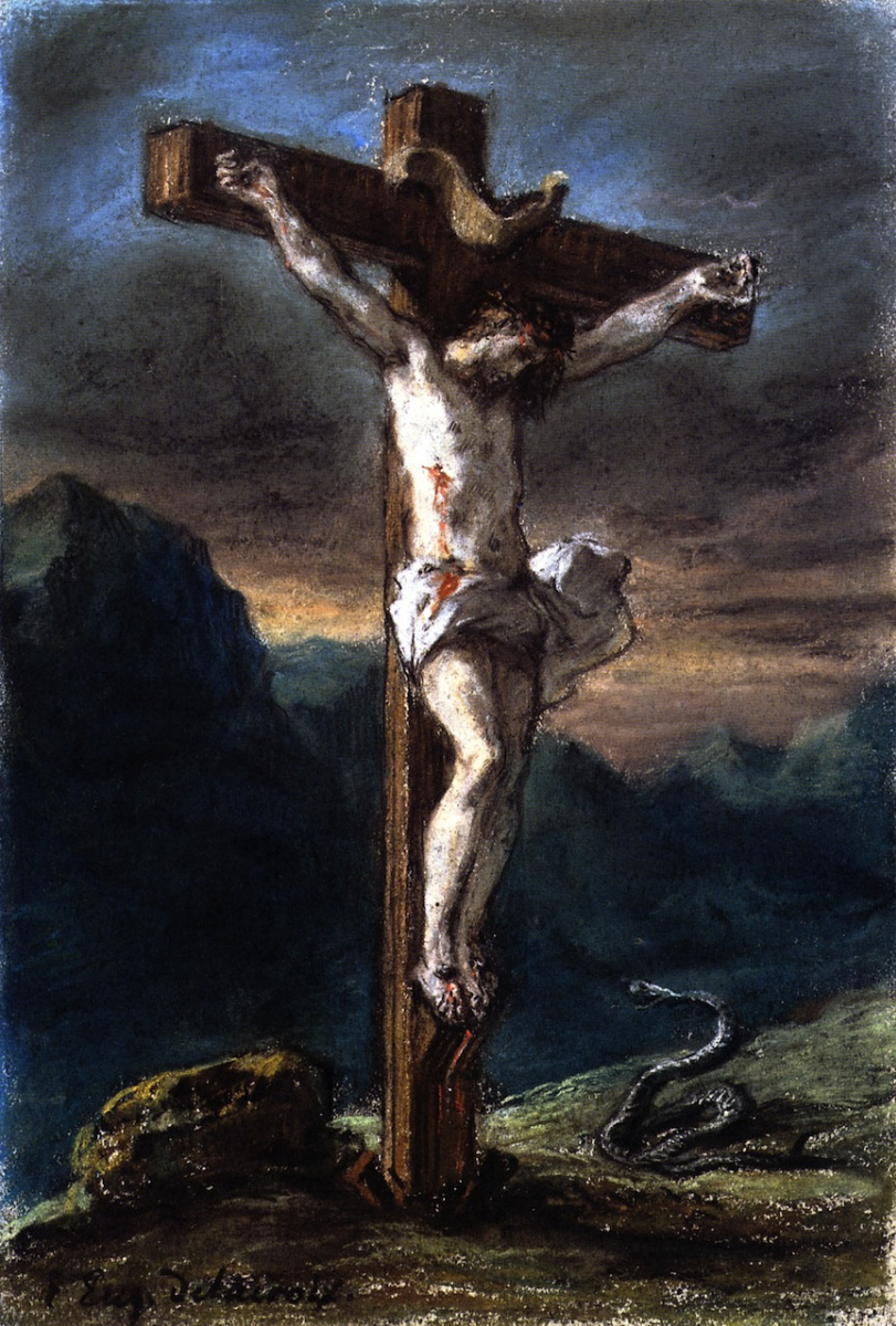 Эжен Делакруа. Иисус на кресте