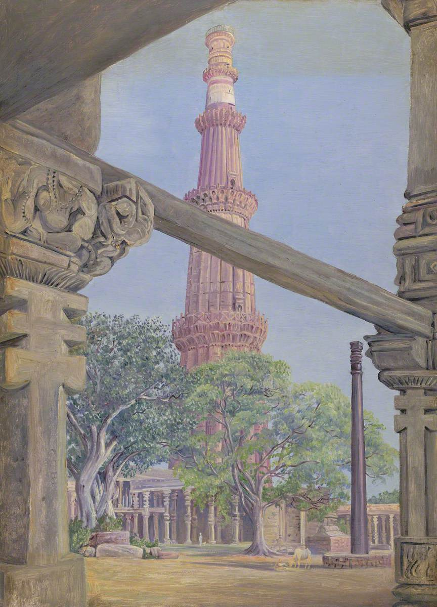 Марианна Норт. Кутуб и Железная колонна, Дели, Индия