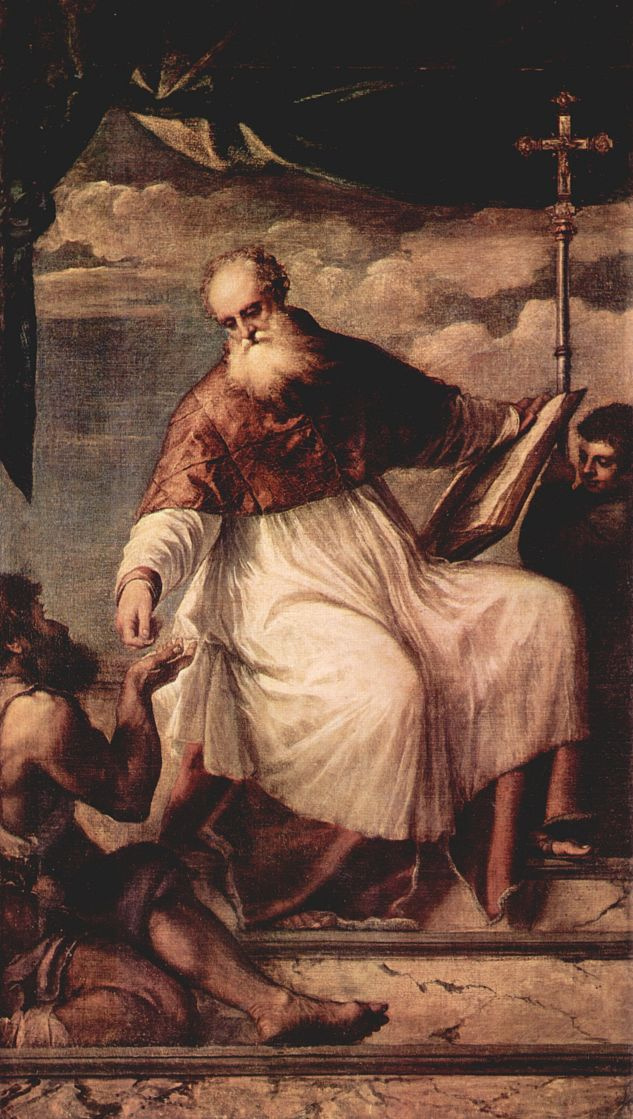 Тициан Вечеллио. Святой Иоанн Богослов и просящий милостыню