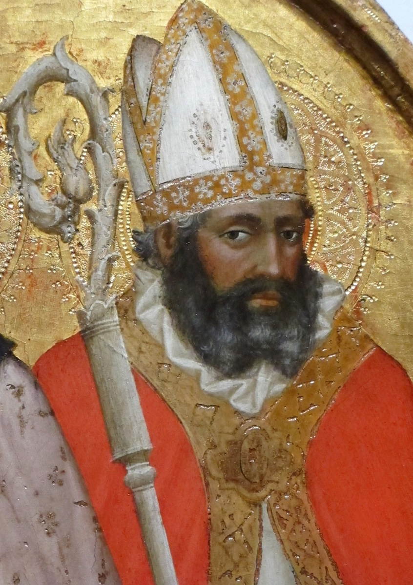 Томмазо Мазаччо. Святой епископ Власий с жезлом. Триптих Сан-Джовенале