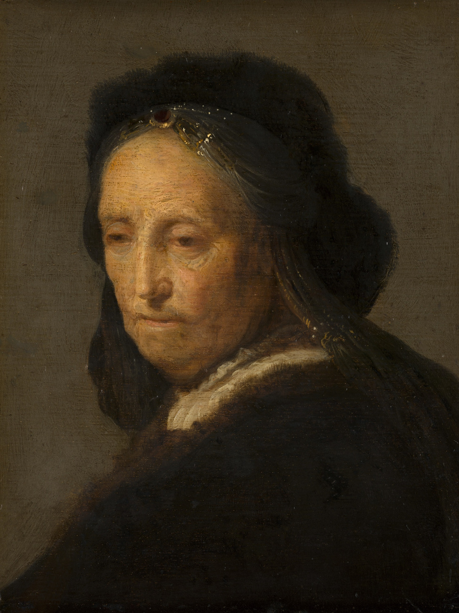 Рембрандт Харменс ван Рейн. Эскиз пожилой женщины