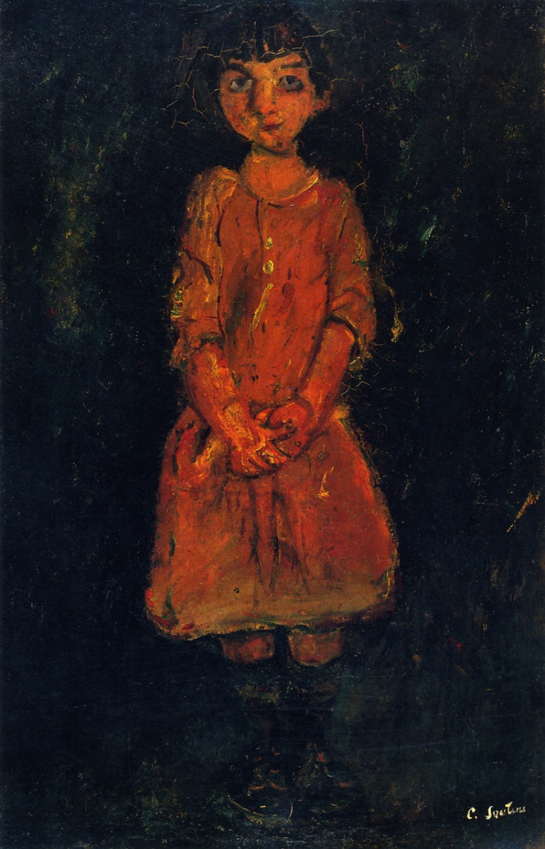 Хаим Соломонович Сутин. Маленькая девочка в розовом платье