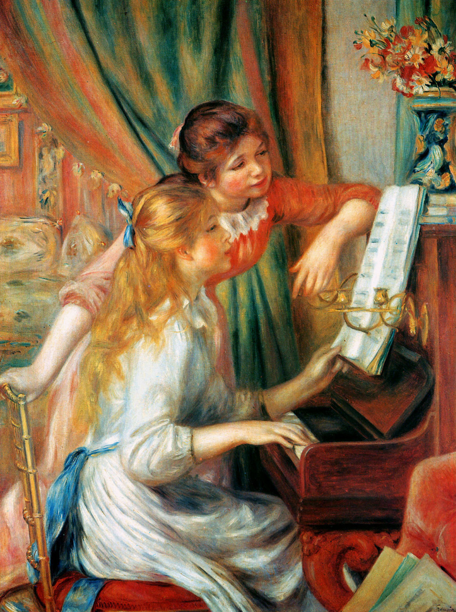 Две девушки за фортепиано