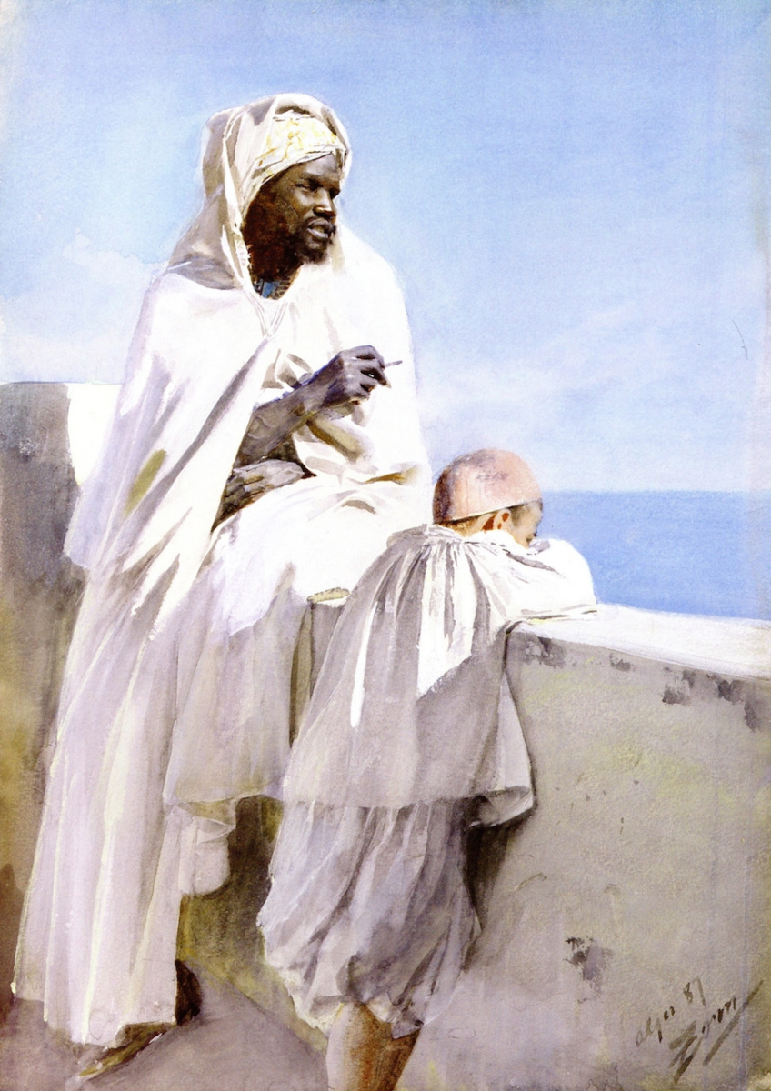 Андерс Цорн. Мужчина и мальчик в Алжире