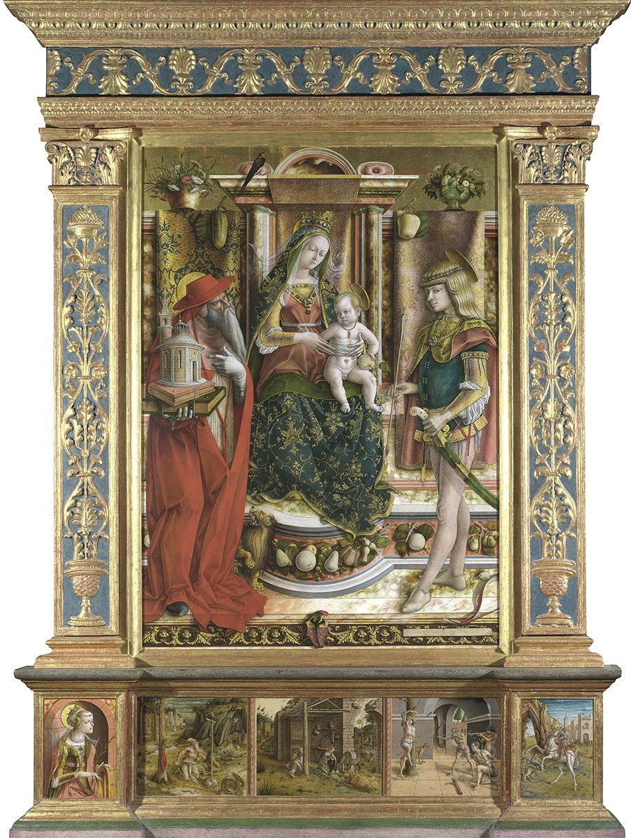 Карло Кривелли. Алтарь семьи Одони (Алтарный полиптих церкви Сан Франческо в Мателике)