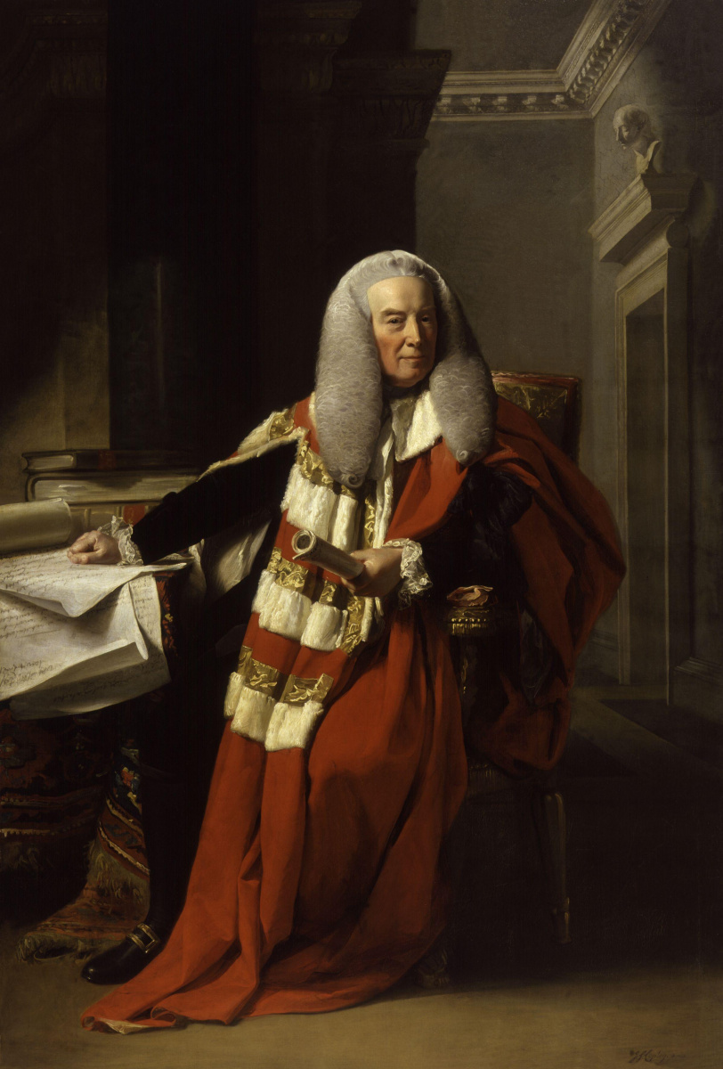 Джон Синглтон Копли. Уильям Мюррей, 1-й граф Мэнсфилд (1705-1793) в своих официальных одеждах в качестве лорда-председателя