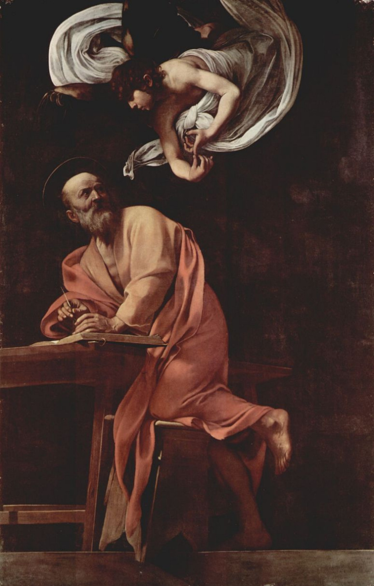 Микеланджело Меризи де Караваджо. Святой Матфей и ангел