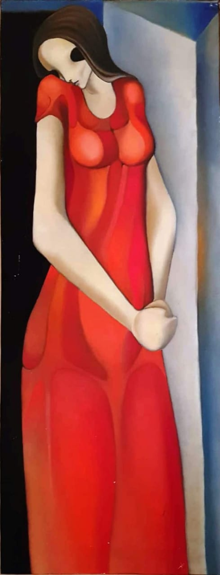 TEMO Джапаридзе. Женщина в красном платье