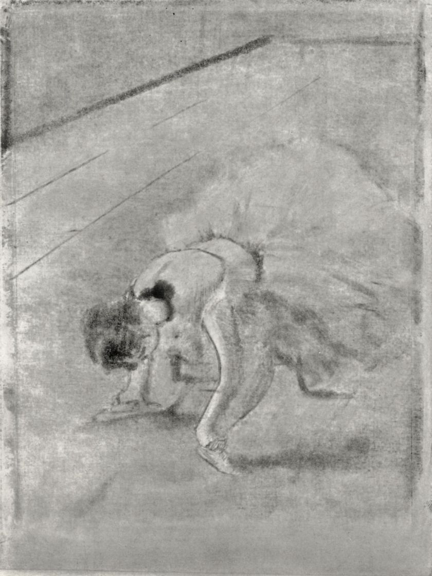 Эдгар Дега. Сидящая танцовщица, массирующая ноги