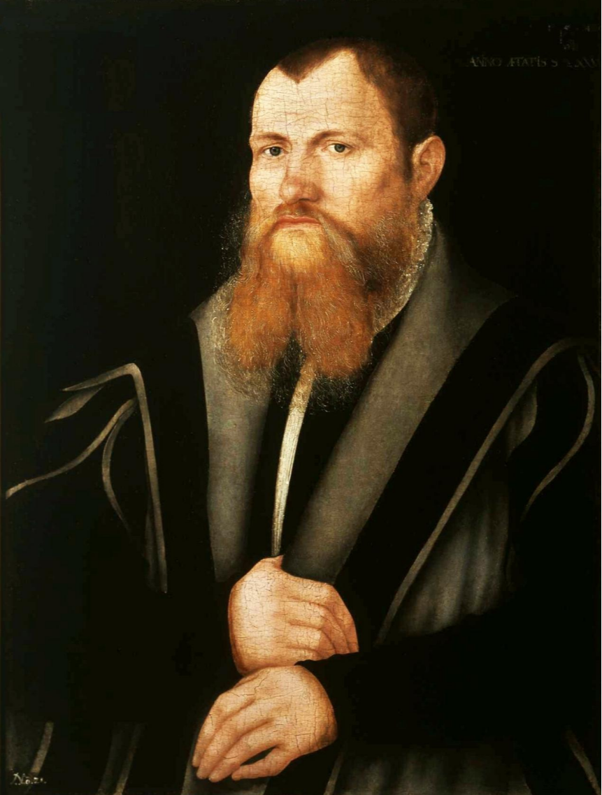 Лукас Кранах Младший. Портрет бородатого мужчины. Национальный музей, Варшава