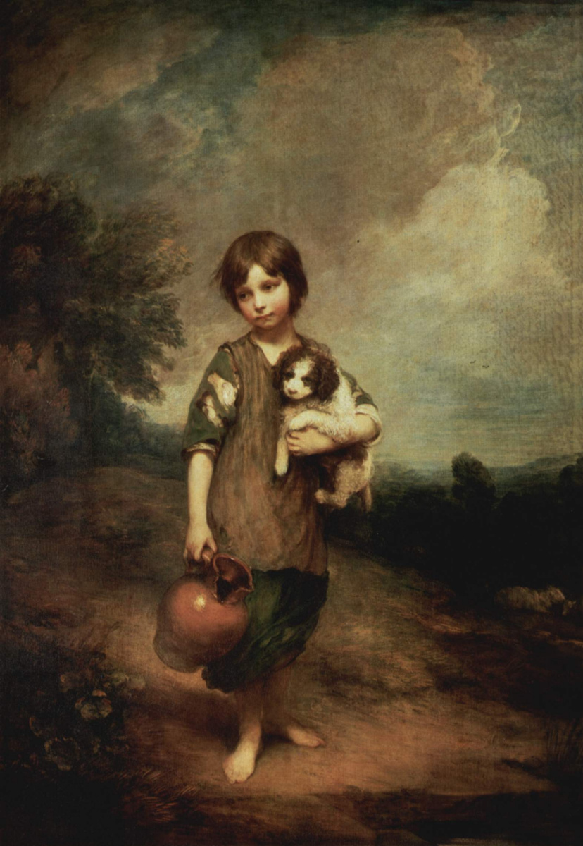 Томас Гейнсборо. Деревенская девочка с собакой и кувшином