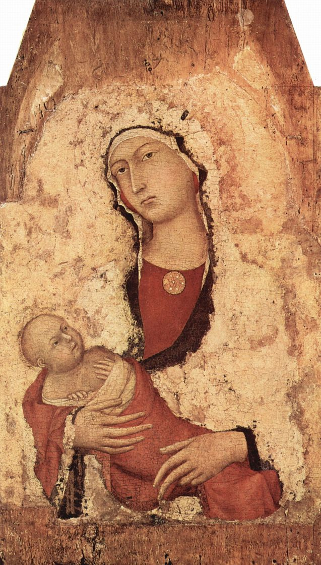 Симоне Мартини. Мария с младенцем, фрагмент