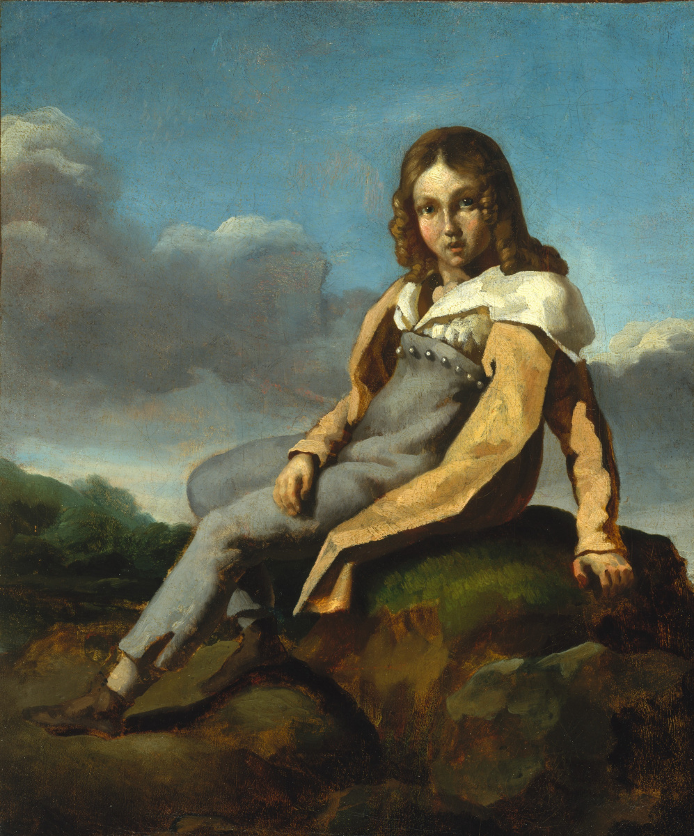 théodore géricault 阿尔弗雷德·戴德勒作为一个孩子的肖像:作品