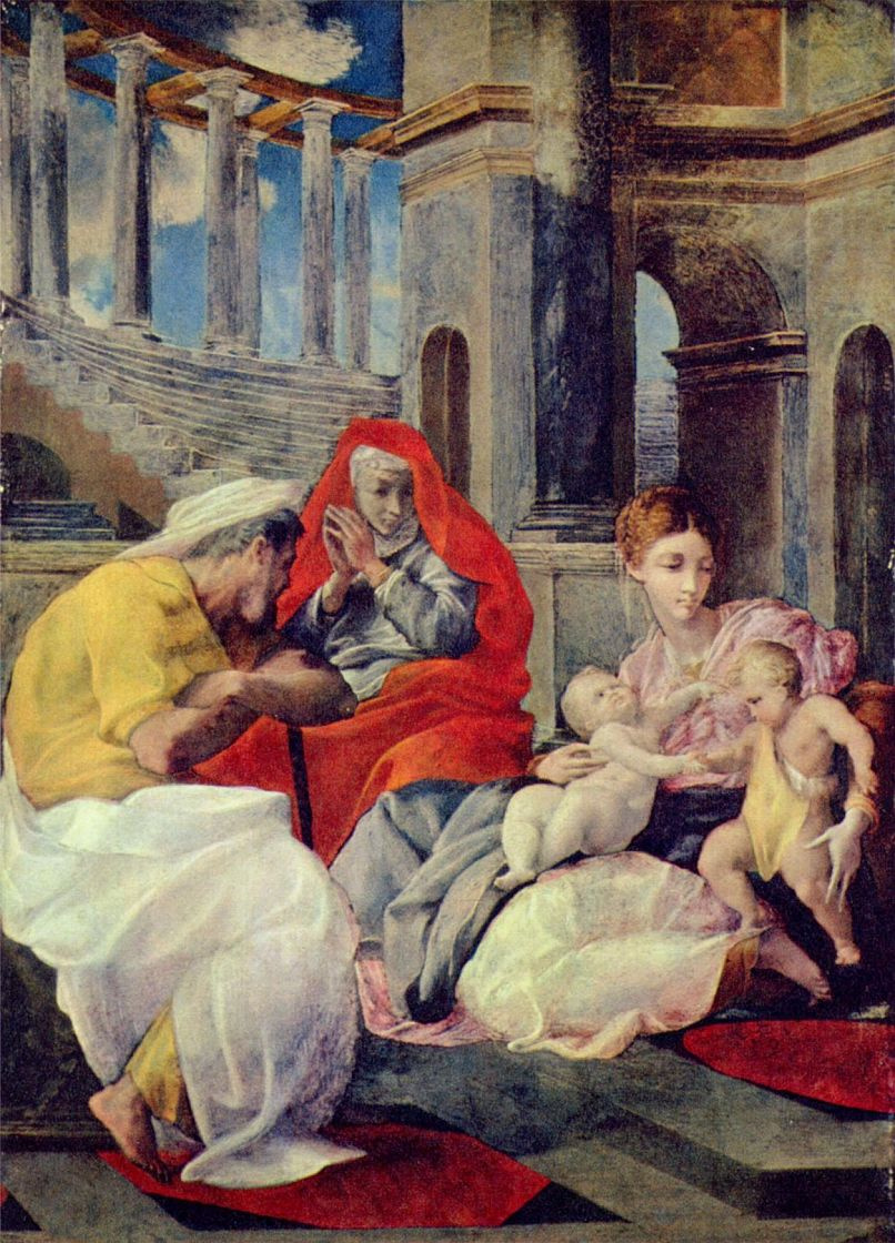 Пеллегрино Тибальди. Святое семейство со св. Елизаветой
