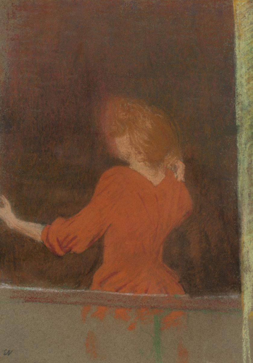 Жан Эдуар Вюйар. Женщина в красном у окна