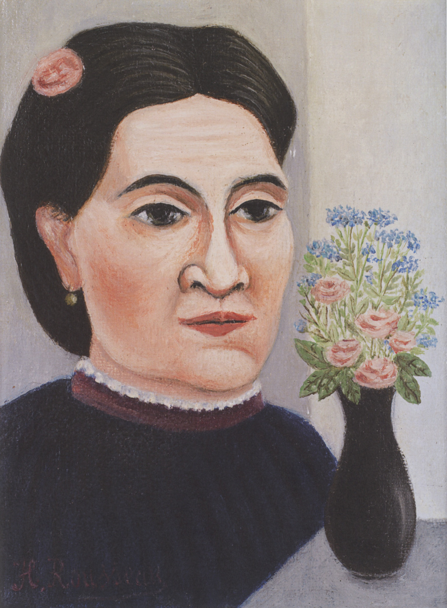 Анри Руссо. Портрет женщины с букетом цветов