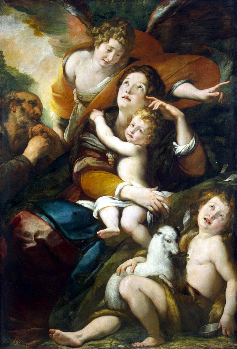 Джулио Чезаре Прокаччини. Святое Семейство с Иоанном Крестителем и ангелом