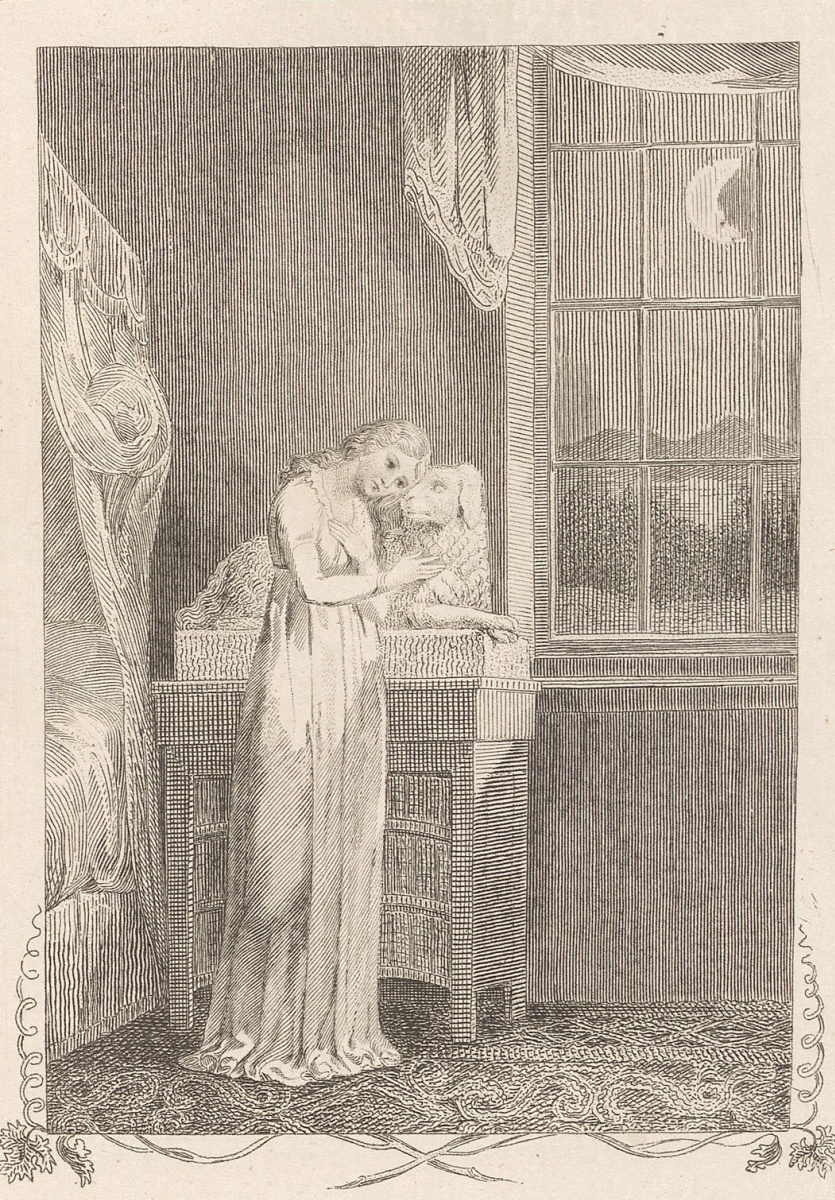 Уильям Блейк. Девушка с собакой. Иллюстрации к сборнику баллад Вильяма Хейли
