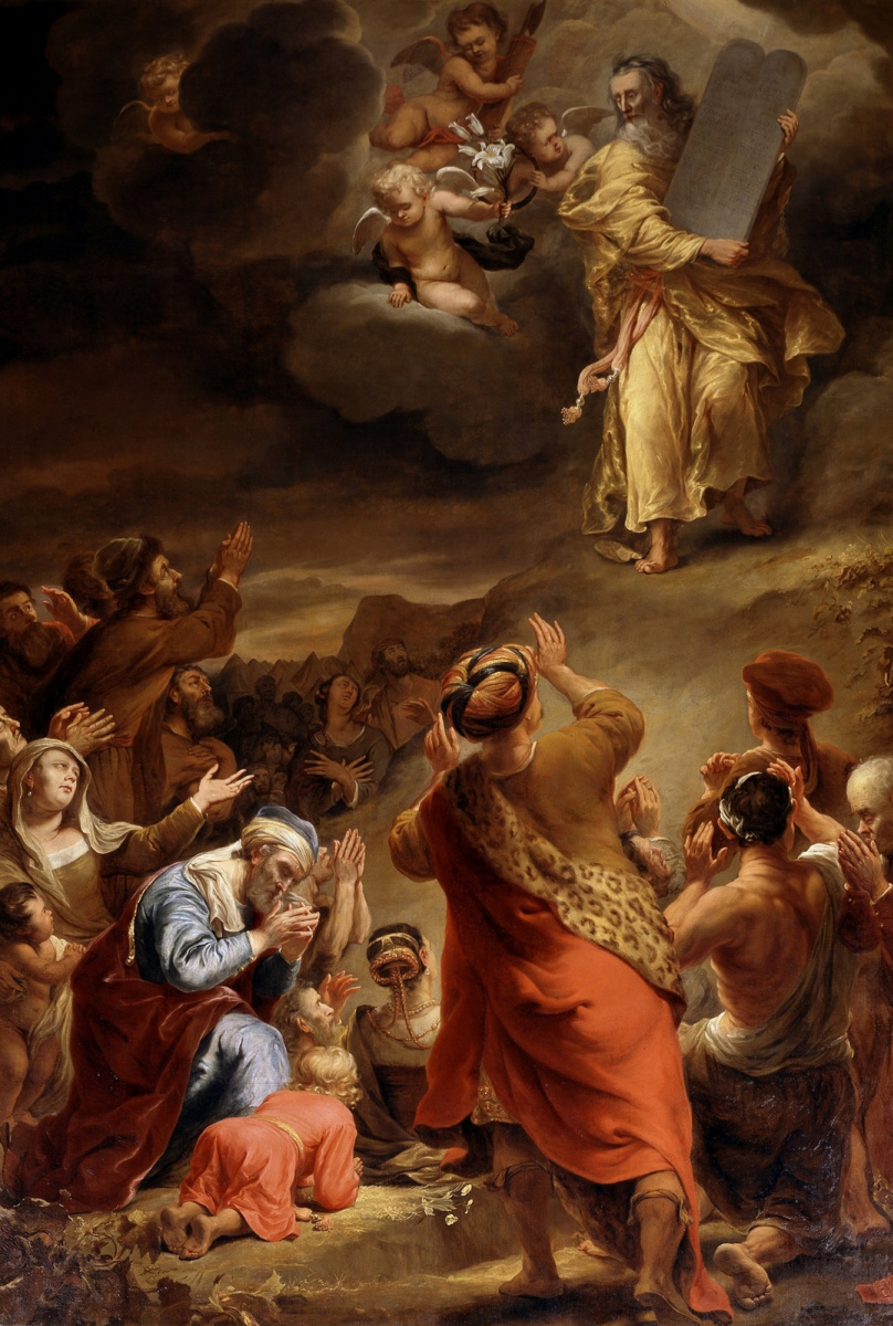 Фердинанд Балтасарс Боль. Моисей спускается с горы Синай с заповедями