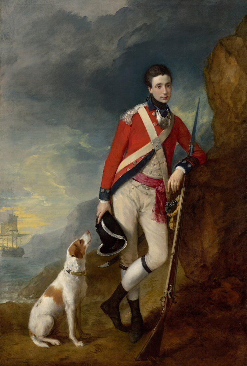 Томас Гейнсборо. Портрет офицера 4-го Пехотного полка с собакой