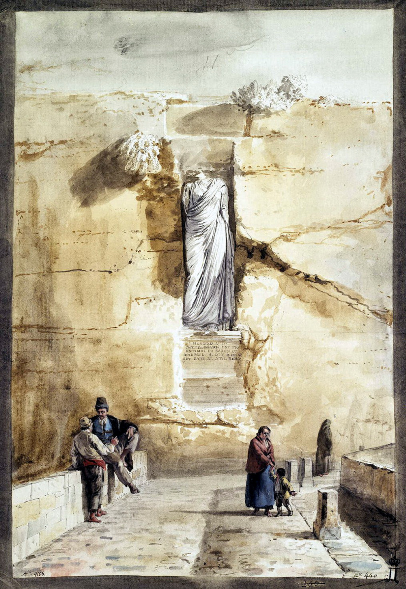 Жан-Пьер-Лоран Уэль. Античная статуя в Раббато на острове Гоцо