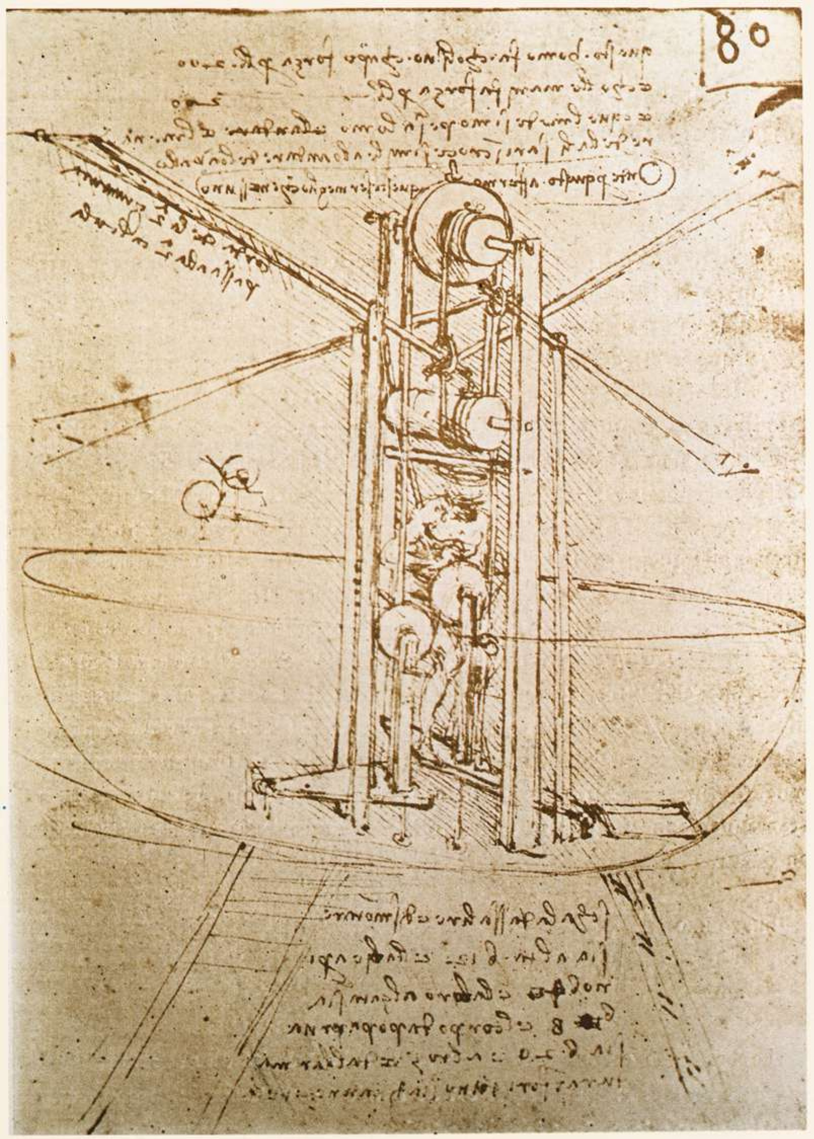 Леонардо да Винчи - Летательный аппарат, 1487, 18×24 см: Описание  произведения | Артхив