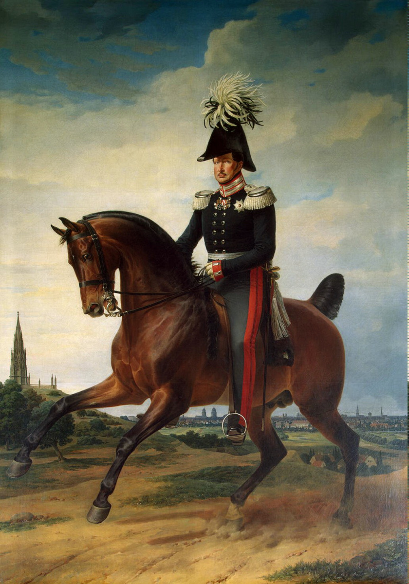 Франц Крюгер. Портрет Фридриха-Вильгельма III верхом на коне