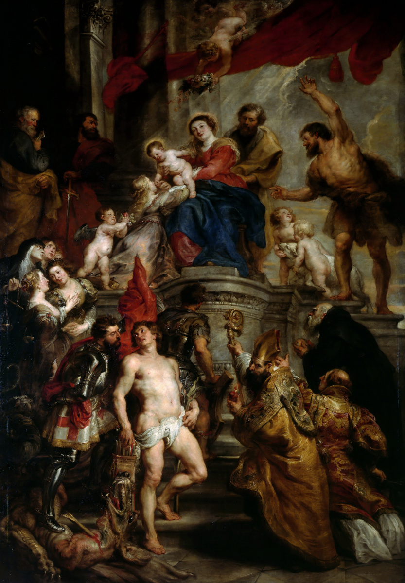 Питер Пауль Рубенс. Мадонна на троне с младенцем и святыми